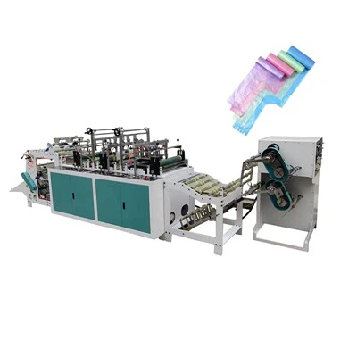 Machine de fabrication de sacs à double ligne sur rouleau